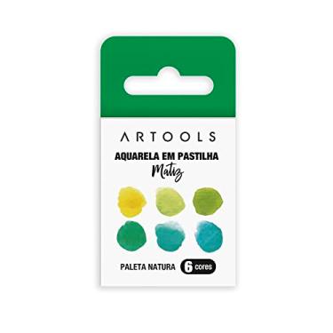 Imagem de Aquarela em Pastilha Individual Matiz Artools Estojo 6 Cores da Natureza