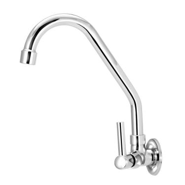 Imagem de Torneira De Cozinha Metal Bica Movel Luxo De Parede 1/4V