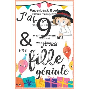 Imagem de J'ai 9 Ans Et J'aime Les Lapins: Cahier d'anniversaire noir pour les femmes et filles 100 pages finition mate 6x9 pouces