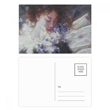 Imagem de Cartão postal Dream Away XJJ pintura a óleo conjunto de cartões postais de aniversário cartão de agradecimento