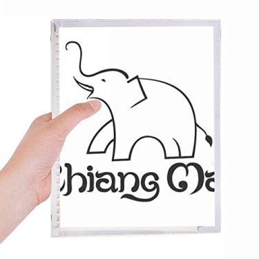 Imagem de Caderno de anotações de folhas soltas com escudo de elefante da Tailândia