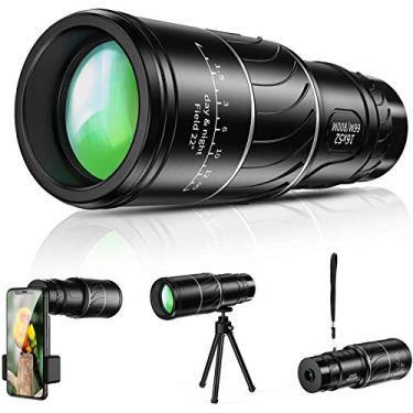 Imagem de Telescópio monocular 16x52 ，Dual Focus Optics Zoom High Power Telescope, com adaptador de telefone e tripé, binóculos ou adultos Crianças observação de pássaros viajando ao ar livre