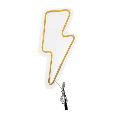 Imagem de Painel Luminoso Letreiro Criativo RAIO - Neon LED Amarelo