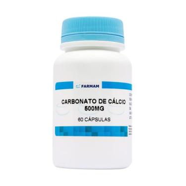 Imagem de Carbonato De Cálcio 500Mg 60 Cápsulas - Farmam