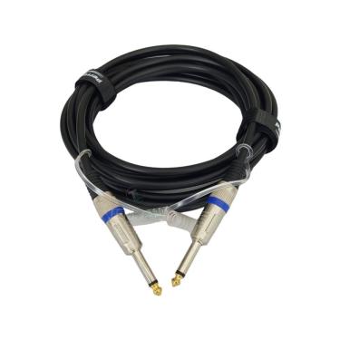 Imagem de Cabo P10 5M Caixa De Som Violão Guitarra Ponta Gold Premium