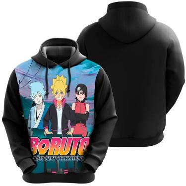 Imagem de Blusa De Moletom Narutoo Boruto Anime Desenho Casaco-Unissex