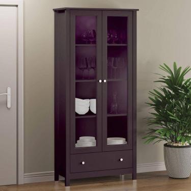 Imagem de Cristaleira 2 Portas 1 Gaveta Ditália E-954 Preto