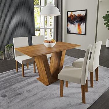 Imagem de Conjunto Sala de Jantar Mesa Medelin com 4 Cadeiras Venus