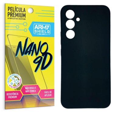 Imagem de Capa Capinha Preta Samsung A54 + Película Cerâmica Nano 9D
