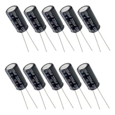 Imagem de SMART COMPONENTES ELETRÔNICOS - Kit de 10 Capacitores Eletrolíticos 2200uF 16V 105°C Redondo