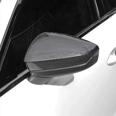 Imagem de LAVIYE Para Audi A3 S3 RS3 8Y 2021-2023 Carro Retrovisor Lateral Espelho Tampa Asa Cap Adesivo Exterior Porta Traseira Retrovisor Caso Guarnição Fibra de Carbono