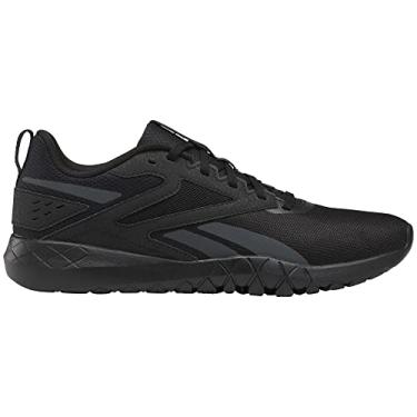 Imagem de Reebok Flexagon Energy 4 Palmilha acolchoada com cadarço, tênis de corrida e treinamento, Preto/cinza frio., 45