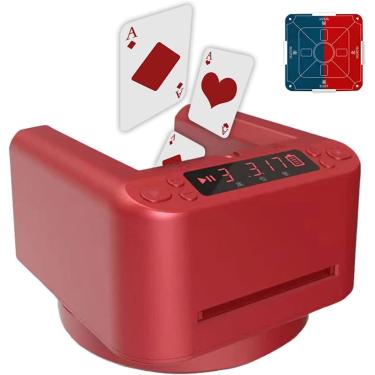 Imagem de Revendedor automático de cartas de pôquer, ferramenta universal giratória de distribuição de cartas de jogo de 360 ​​°, máquina giratória de distribuição de cartas para blackjack, Maxim Deal