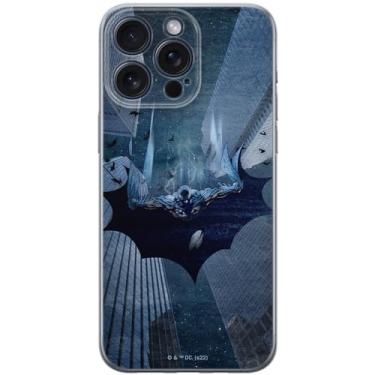 Imagem de ERT GROUP Capa de celular para iPhone 15 PRO MAX Original e oficialmente licenciada DC padrão Batman 071 perfeitamente adaptada à forma do celular, capa feita de TPU