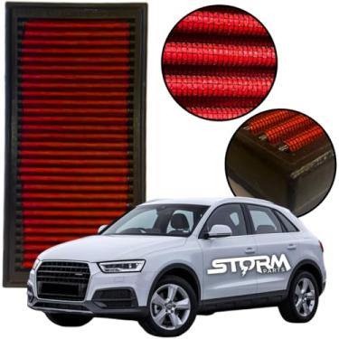 Imagem de Filtro de Ar Esportivo Compatível com Audi Q3 2.0 Tfsi Turbo 2012 A 2018 Inbox RS Filter Lavável Reutilizavel Remap Stage Chip Potencia Ambiente Ambition SUV Attraction S Tronic Quattro