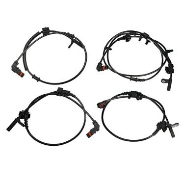 Imagem de Motoforti Sensor ABS dianteiro traseiro, esquerdo, direito, sensor de velocidade da roda, para Dodge Charger 2006-2010, plástico, 4779247AC, preto, 4 peças