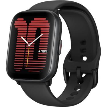 Imagem de Amazfit Active Smart Watch com GPS, chamadas Bluetooth e música, bateria de 14 dias, display AMOLED de 1,75" e Alexa embutido, relógio de fitness para Android e iPhone (Black)