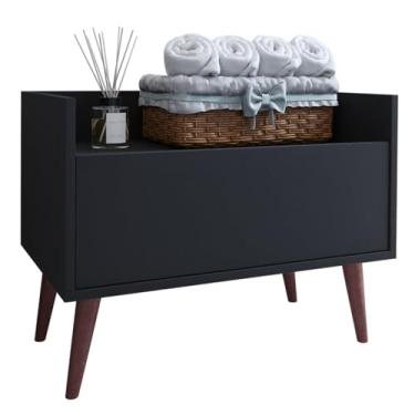 Imagem de Gabinete para Banheiro Grécia Armário Multiuso Organizador com Porta (Preto)