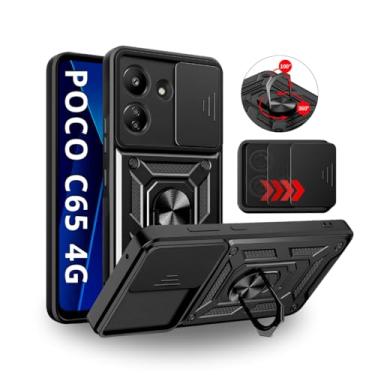 Imagem de Capa Capinha Armor Anti Impacto Ring Luxo Para Poco C65 4G (Tela 6.74) + Anel Giratorio + Proteção De Câmera - Proteção Militar