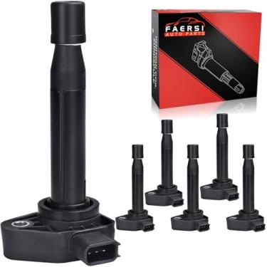 Imagem de Pacote de 6 bobinas de ignição compatíveis com Honda Acura Odyssey Pilot Civic, Acur-a MDX TL CL 3.0L 3.2L 3.5L V6 bobinas para UF242 30520P8EA01 30520P8FA01 30520RCAA02 30520PGKA01 01 30 520PVFA01
