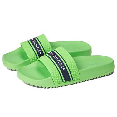 Imagem de Tommy Hilfiger Sandália masculina Respo Slide, Verde claro, 9