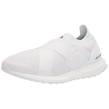 Imagem de adidas Tênis de corrida feminino Ultraboost DNA, branco/branco/laranja ácido (Slip-on), 42, Branco/Laranja Ácido (Sem cadarço), 41