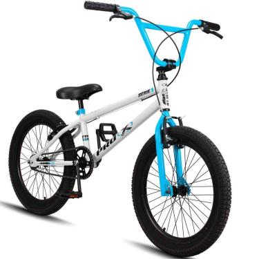 Imagem de Bicicleta BMX Infantil aro 20 Pro-X Série 1 Branco Azul-Unissex