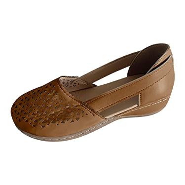 Imagem de Chinelo feminino ortopédico ortopédico antiderrapante acolchoado grosso feminino leve atlético recuperação respirável sapatos plataforma sandália casual para praia, Marrom nº 2, 39 BR