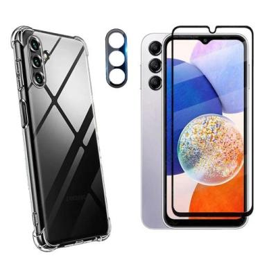 Imagem de Capa Case Anti Impacto Para Samsung Galaxy A14 + Pelicula 3D+ Pel Came