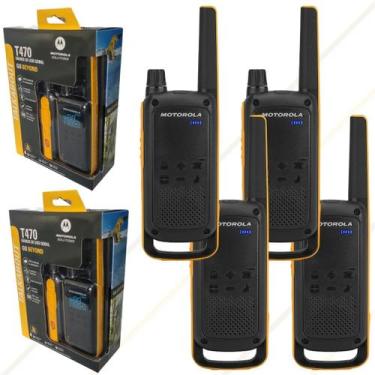 Imagem de KIT 4 Rádio Comunicador Motorola T470BR Original E Resistente IPX4