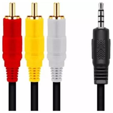 Imagem de Cabo Áudio Auxiliar P2 X 3rca Tv Box Android Gps Dvd - Mixmercado