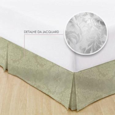 Imagem de Saia Para Cama Box Queen  Jacquard Admirare, Champagne