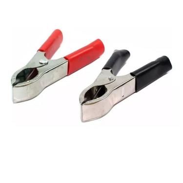 Imagem de Kit 10 Pares Garra Jacaré Isolada GR 50mm PT/VM - Resistente