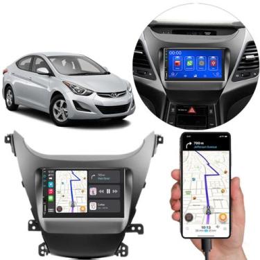 Imagem de Kit Multimídia Mp5 Elantra 2014-2016 Tela 7 Pol Touch Carplay + Câmera