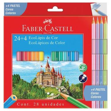 Imagem de Lápis de Cor EcoLápis 24 Cores + 4 Pastel Faber-Castell