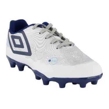 Imagem de Chuteira Campo Umbro Orbit, Branco, Azul, 41