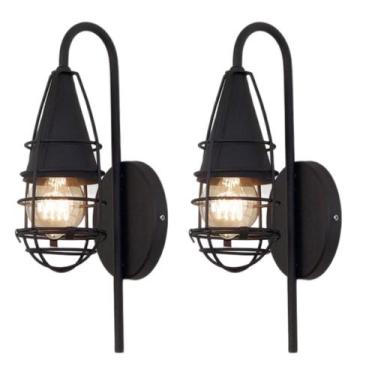 Imagem de Kit 2 Luminárias Arandela Parede Vintage Retrô Aramada 5509 - Geral