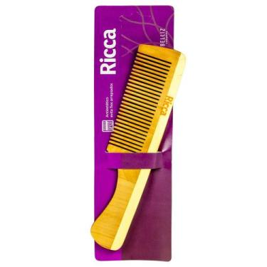 Imagem de Pente de Cabelo Ricca Madeira Grande