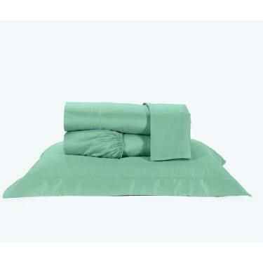 Imagem de Lençol Queen Pádua 400 Fios 100% Algodão Egípcio Verde - Doce Lar Enxo
