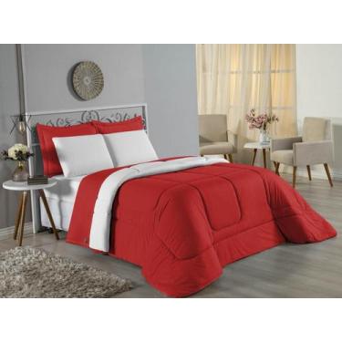 Imagem de Edredom Casal Queen Size Malha 100% Algodão - Davy Enxovais, VERMELHO/