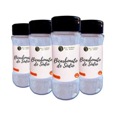Imagem de Bicarbonato de Sódio Kit 4 Premium Qualidade Superior Pote com Dosador
