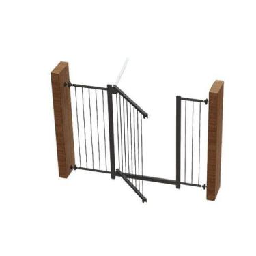 Imagem de Portão Multigrade-Divisor Ambiente 70 A 100 Cm Preto -Nf1011 - Multifo