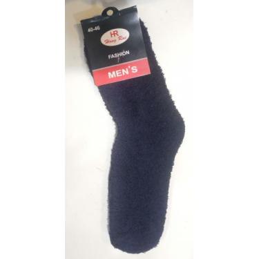 Imagem de Meia Pelúcia masculino Quente Inverno Felpuda Grande lisa Proteção Fri