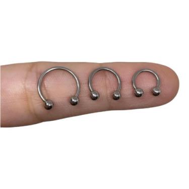 Imagem de Piercing Básico Titânio G23 Sobrancelha Tragus Mamilo Ferradura Labret