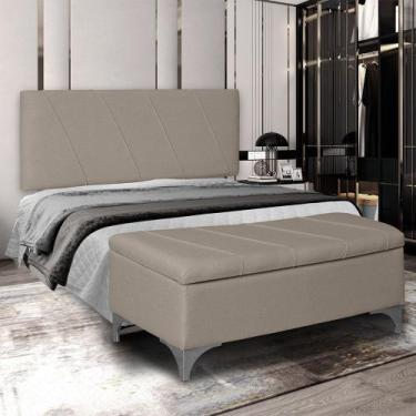 Imagem de Cabeceira Painel King Size Estofada Para Cama Box 195cm Iza Com Espuma