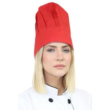 Imagem de Chapéu Chefe de Cozinha - DEMORGAN, Vermelho, UN