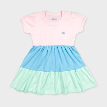 Imagem de Vestido Três Marias - Baby Duck, 3, Rosa, Azul, Verde