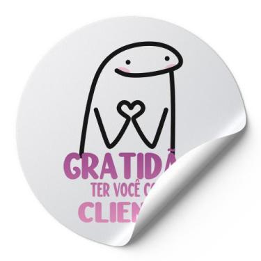 Imagem de 120 Etiquetas Auto Colante Adesivos Redondos Gratidão Ter Você Como Cl