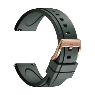 Imagem de REZERO Pulseiras de borracha de borracha, de liberação rápida, pulseiras de relógio esportivo de substituição 19 20 21 22 23 24 mm para homens, mulheres, adolescentes e presentes