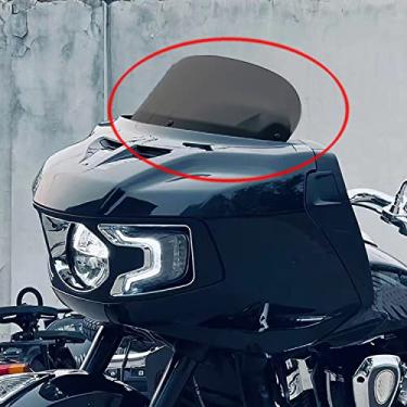 Imagem de Panical Defletor de vento dianteiro de 22 cm Spoiler Defletor de ar Defletor de proteção contra vento para Indian Challenger Pursuit 2020-2023 Motocicleta PC Camada endurecida Cinza fumê